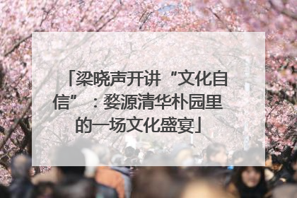 梁晓声开讲“文化自信”：婺源清华朴园里的一场文化盛宴