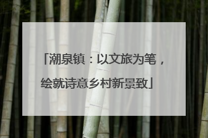 潮泉镇：以文旅为笔，绘就诗意乡村新景致
