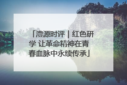 澧源时评｜红色研学 让革命精神在青春血脉中永续传承