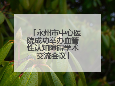 永州市中心医院成功举办血管性认知障碍学术交流会议