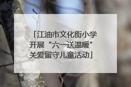 江油市文化街小学开展“六一送温暖”关爱留守儿童活动