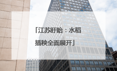江苏盱眙：水稻插秧全面展开