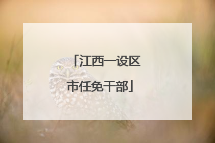 江西一设区市任免干部