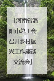 河南省洛阳市总工会召开乡村振兴工作座谈交流会