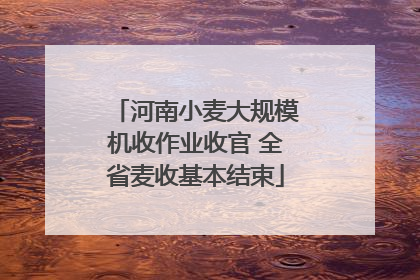 河南小麦大规模机收作业收官 全省麦收基本结束