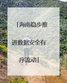 海南稳步推进数据安全有序流动