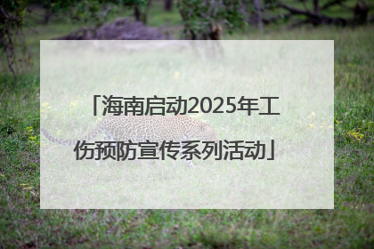 海南启动2025年工伤预防宣传系列活动