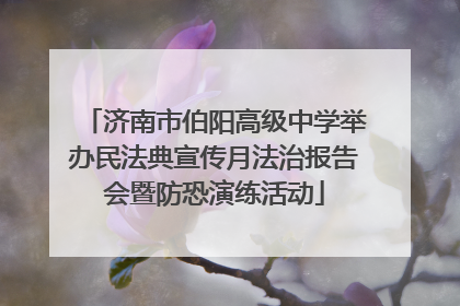 济南市伯阳高级中学举办民法典宣传月法治报告会暨防恐演练活动