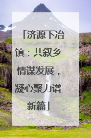 济源下冶镇：共叙乡情谋发展，凝心聚力谱新篇