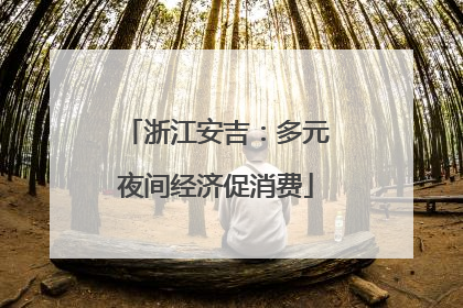 浙江安吉：多元夜间经济促消费