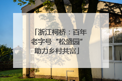 浙江柯桥：百年老字号“松盛园”助力乡村共富