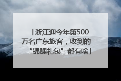 浙江迎今年第500万名广东旅客，收到的“锦鲤礼包”都有啥