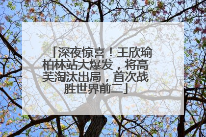 深夜惊喜！王欣瑜柏林站大爆发，将高芙淘汰出局，首次战胜世界前二