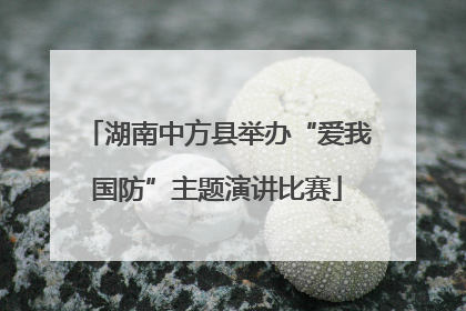 湖南中方县举办“爱我国防”主题演讲比赛