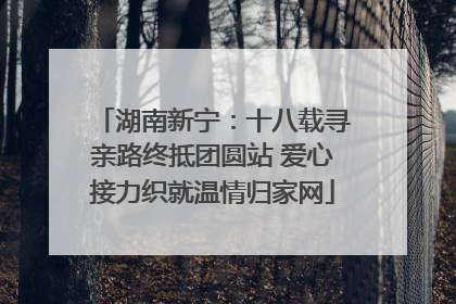 湖南新宁：十八载寻亲路终抵团圆站 爱心接力织就温情归家网