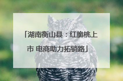 湖南衡山县：红脆桃上市 电商助力拓销路