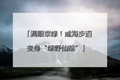 满眼翠绿！威海步道变身“绿野仙踪”