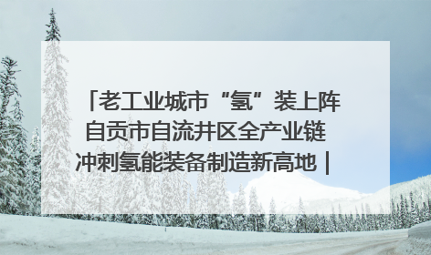 老工业城市“氢”装上阵 自贡市自流井区全产业链冲刺氢能装备制造新高地｜美好生活有“盐”味
