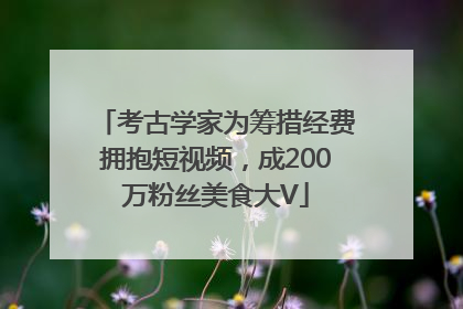 考古学家为筹措经费拥抱短视频，成200万粉丝美食大V