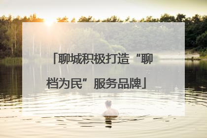 聊城积极打造“聊档为民”服务品牌