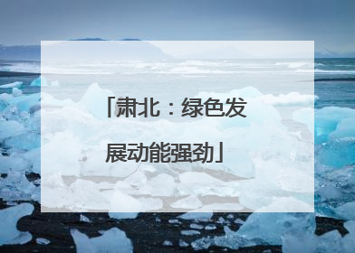 肃北：绿色发展动能强劲