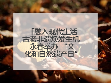 融入现代生活 古老非遗焕发生机 永春举办 “文化和自然遗产日” 非遗快闪活动