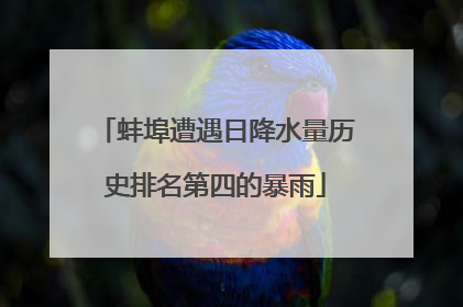 蚌埠遭遇日降水量历史排名第四的暴雨