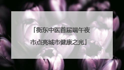 衡东中医首届端午夜市点亮城市健康之光