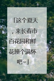这个夏天，来长春市百花园和鲜花撞个满怀吧~