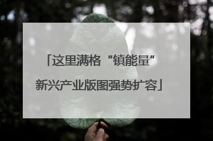 这里满格“镇能量” 新兴产业版图强势扩容