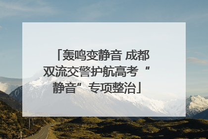 轰鸣变静音 成都双流交警护航高考“静音”专项整治