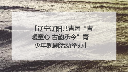 辽宁辽阳共青团“青暖童心 古韵承今”青少年观剧活动举办