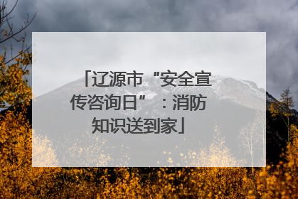 辽源市“安全宣传咨询日”：消防知识送到家