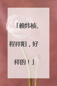 赖炜桢、程祥阳，好样的！