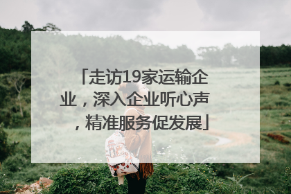 走访19家运输企业，深入企业听心声，精准服务促发展