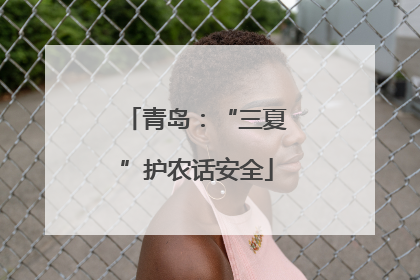 青岛：“三夏”护农话安全
