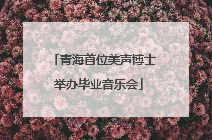 青海首位美声博士举办毕业音乐会