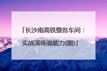 长沙南高铁整备车间：实战演练强能力(图)