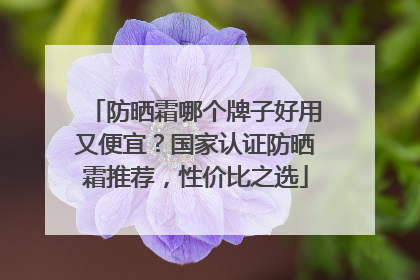 防晒霜哪个牌子好用又便宜？国家认证防晒霜推荐，性价比之选