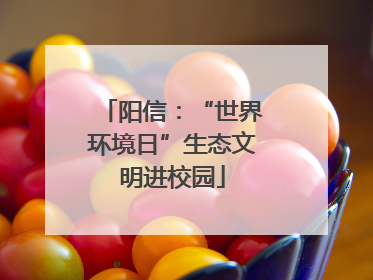 阳信：“世界环境日”生态文明进校园