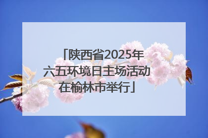 陕西省2025年六五环境日主场活动在榆林市举行