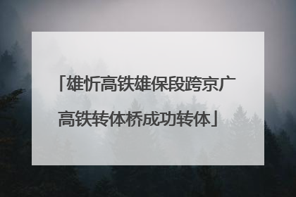 雄忻高铁雄保段跨京广高铁转体桥成功转体