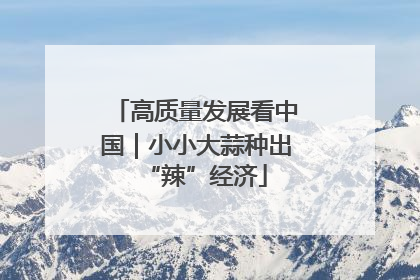 高质量发展看中国｜小小大蒜种出“辣”经济
