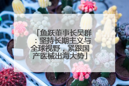 鱼跃董事长吴群：坚持长期主义与全球视野，紧跟国产医械出海大势