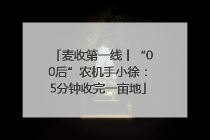 麦收第一线丨“00后”农机手小徐：5分钟收完一亩地