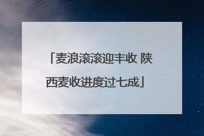 麦浪滚滚迎丰收 陕西麦收进度过七成