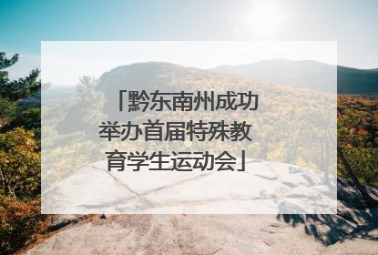 黔东南州成功举办首届特殊教育学生运动会