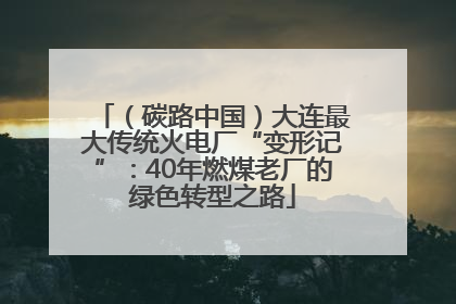 （碳路中国）大连最大传统火电厂“变形记”：40年燃煤老厂的绿色转型之路