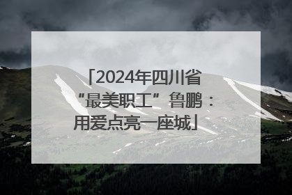 2024年四川省“最美职工”鲁鹏：用爱点亮一座城