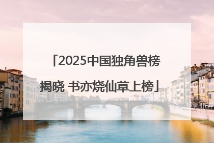 2025中国独角兽榜揭晓 书亦烧仙草上榜